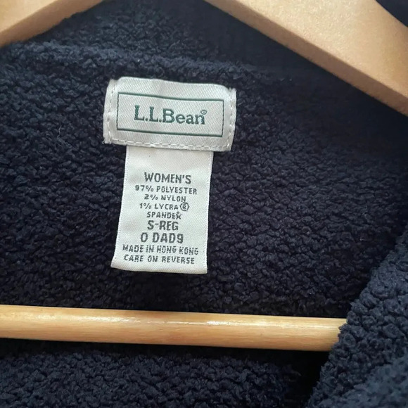 L.L. Bean Vintage Sweater Boucle Full Zip Black Size Small - Picture 6 of 7